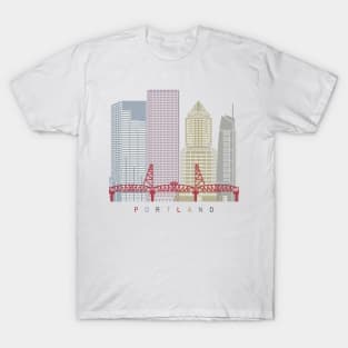 Portland skyline poster T-Shirt